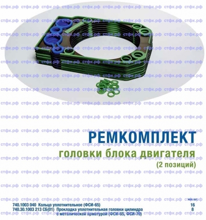 Ремкомплект головки блока (с прокладкой 740.30-1003213СБ) 2 позиции