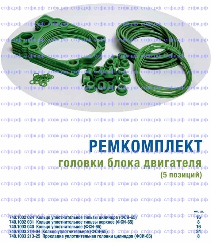 Ремкомплект головки блока (с прокладкой 740-1003213-25) 5 позиций